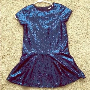 Gap Kids Girls Green Sequin Party Dress